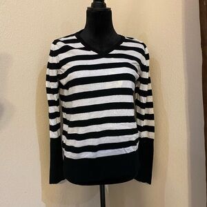 Mossimo Supply Co. Black and White V-Neck Sweater